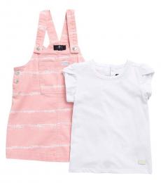 7 For All Mankind 2 Piece Top/Denim Dress Set (Little Girls)