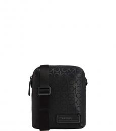 Calvin Klein Black All Over Logo Small Crossbody