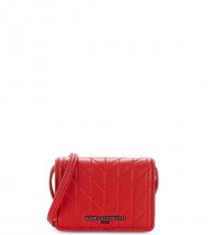 Karl Lagerfeld Red Nicolette Micro Crossbody Bag