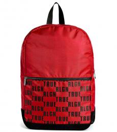 True Religion Ruby Red Logo Block Large Backpack