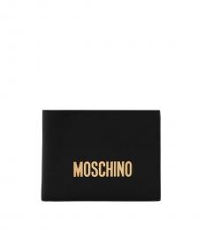 Moschino Black Gold Logo Wallet