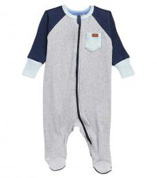 7 For All Mankind Baby Girls Grey Raglan Knit Coverall
