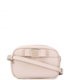 Salvatore Ferragamo Light Pink Vara Small Crossbody