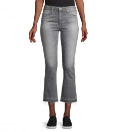 AG Adriano Goldschmied Grey Slim-Fit High-Rise Flare Jeans
