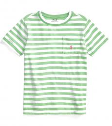 Ralph Lauren Little Boys New Lime Striped T-Shirt