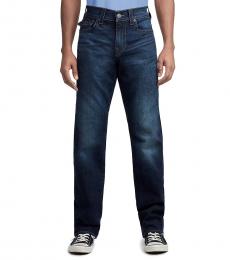 True Religion Indigo Cascade Relaxed Straight Jeans