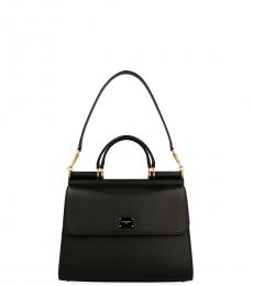 Dolce & Gabbana Black Sicily 58 Medium Satchel