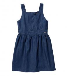 Calvin Klein Girls Dark Chambray Origami Dress