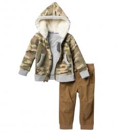 7 For All Mankind 3 Piece Hoodie/T-Shirt/Pants Set (Baby Boys)