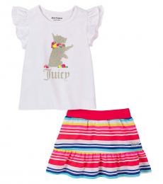 Juicy Couture 2 Piece Top/Scooter Skirt Set (Little Girls)
