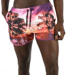 Neil Barrett Multicolor Printed Boxer Beachwear