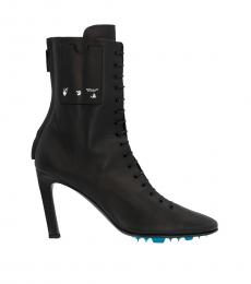 Off-White Black Logo Ankle Boots