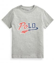 Ralph Lauren Little Boys Light Grey Big Pony T-Shirt