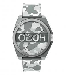Grey Camouflage-Print Watch