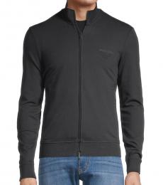 Armani Jeans Navy Blue Embroidered Logo Jacket