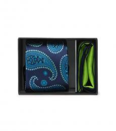 Ted Baker Teal Ombre Paisley Tie & Pocket Square Set