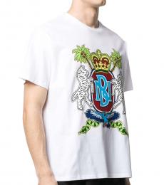White Easy Fit Coat Of Arms T-Shirt