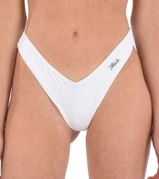 Karl Lagerfeld White High Cut Bikini Bottom