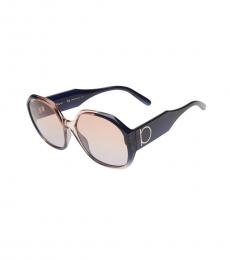 Blue Gancio Geometric Sunglasses