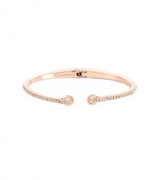 Givenchy Rose Gold Silk Pave Cuff Bracelet