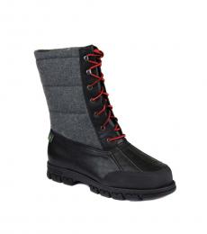 Ralph Lauren Black Grey Quinlyn Boots