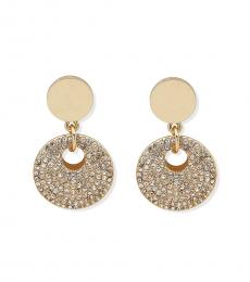 DKNY Golden Crystal Drop Earrings