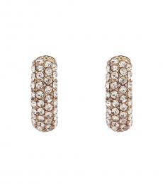 Ralph Lauren Golden Pave Hoop Earrings