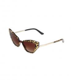 Dolce & Gabbana Leopard Print Cat Eye Sunglasses