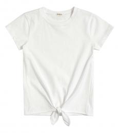 J.Crew Girls White Tie-Front T-Shirt
