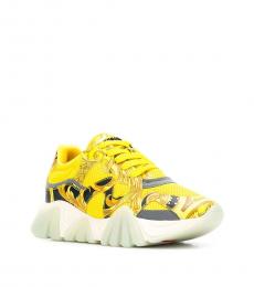 Yellow Squalo Print Sneakers