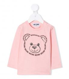 Baby Girls Pink Teddy Logo Sweater
