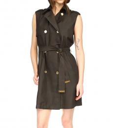 Michael Kors Black Belted Trenchcoat Dress