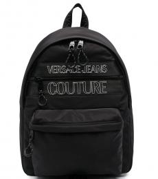 Versace Jeans Couture Black Logo Large Backpack