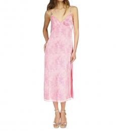 Michael Kors Light Pink Tonal Print Slip Dress