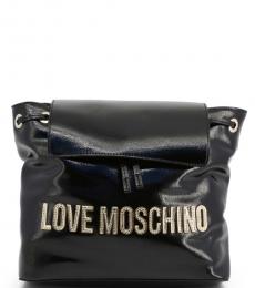 Love Moschino Black Bold Logo Medium Backpack