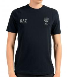 Navy Blue Crewneck Logo T-Shirt