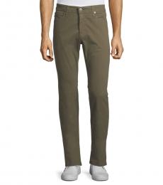 AG Adriano Goldschmied Sulfur Green Graduate Slim Straight-Fit Jeans