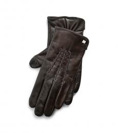 Ralph Lauren Black Stitched Tech Gloves