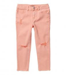 Calvin Klein Girls Camelia Colored Distressed Skinny Capri Jeans