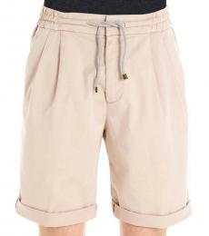 Brunello Cucinelli Beige Double Pence Bermuda