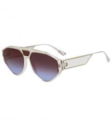 Christian Dior Crystal Yellow Geometric Sunglasses