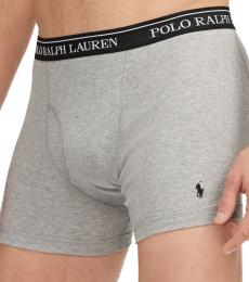 Ralph Lauren Grey Red 5-Pack Classic-Fit Briefs