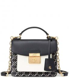 Ralph Lauren Black/Vanilla Beckett Mini Satchel