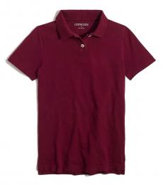 J.Crew Little Boys Vintage Burgundy Pique Polo