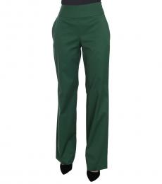 Green High Waist Formal Pants