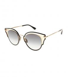 Jimmy Choo Black-Rose Gold Gradient Cat Eye Sunglasses