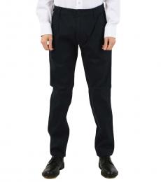 Armani Jeans Navy Blue Plain Hems Chino Pants
