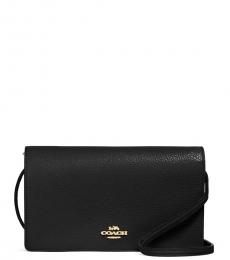 Coach Black Anna Foldover Small Crossbody Bag