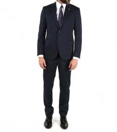 Navy Blue  Side Vents 2-Button Right Suit