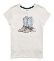 Ralph Lauren Girls Nevis Jersey Graphic T-shirt